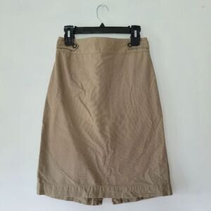 Banana Republic Factory Classic Tan Women's Pencil Skirt 100% Cotton Canvas 6